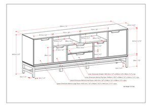 Banting - Wide TV Stand - Walnut Brown