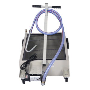 High Impact Polypropylene 20 Gallon Low Profile Oil Drain With Pump Steel - Gray