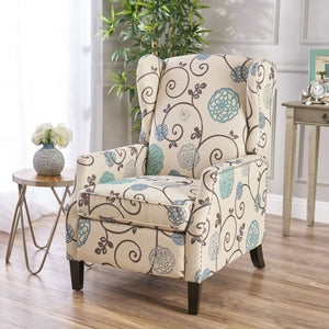 Westeros Wing Back Fabric Upholstered Recliner - Best Buy Furniture