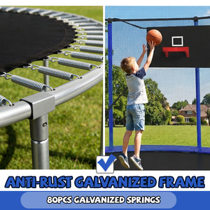 14FT Trampoline with Enclosure Net