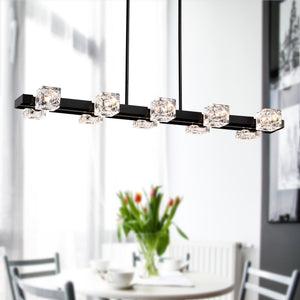 Rectangle Chandelier for Dining Room, 10-Light