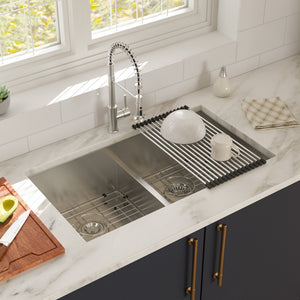 Modern Double Bowl Undermount Sink Design With 10" Deep Basins