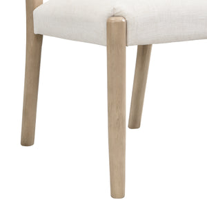 Dining Chairs with Back Mid Century Fabric Upholstered Armless Set of 2