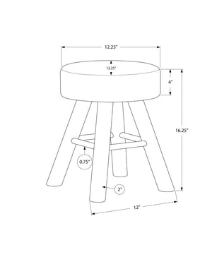 Ottoman, Pouf, Footrest, Foot Stool, Round Velvet, Natural Wood Legs, Contemporary, Modern - Best Buy Furniture