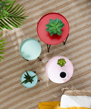 Set of 4 Multicolor Nesting Plant Stands