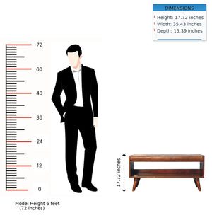 Solid Wood Bench With Upholstered Sea