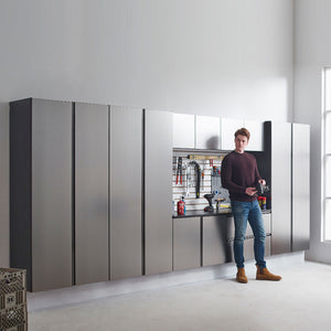 Nova Series - Wall Mounted Utility Storage Garage Cabinet - Dark Gray