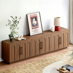 94.5" Extra Long TV Stand for Large TVs, 6-Door Media Console with Storage