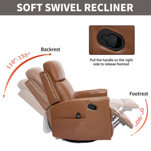 Deep Swivel Recliner and Massage Chair
