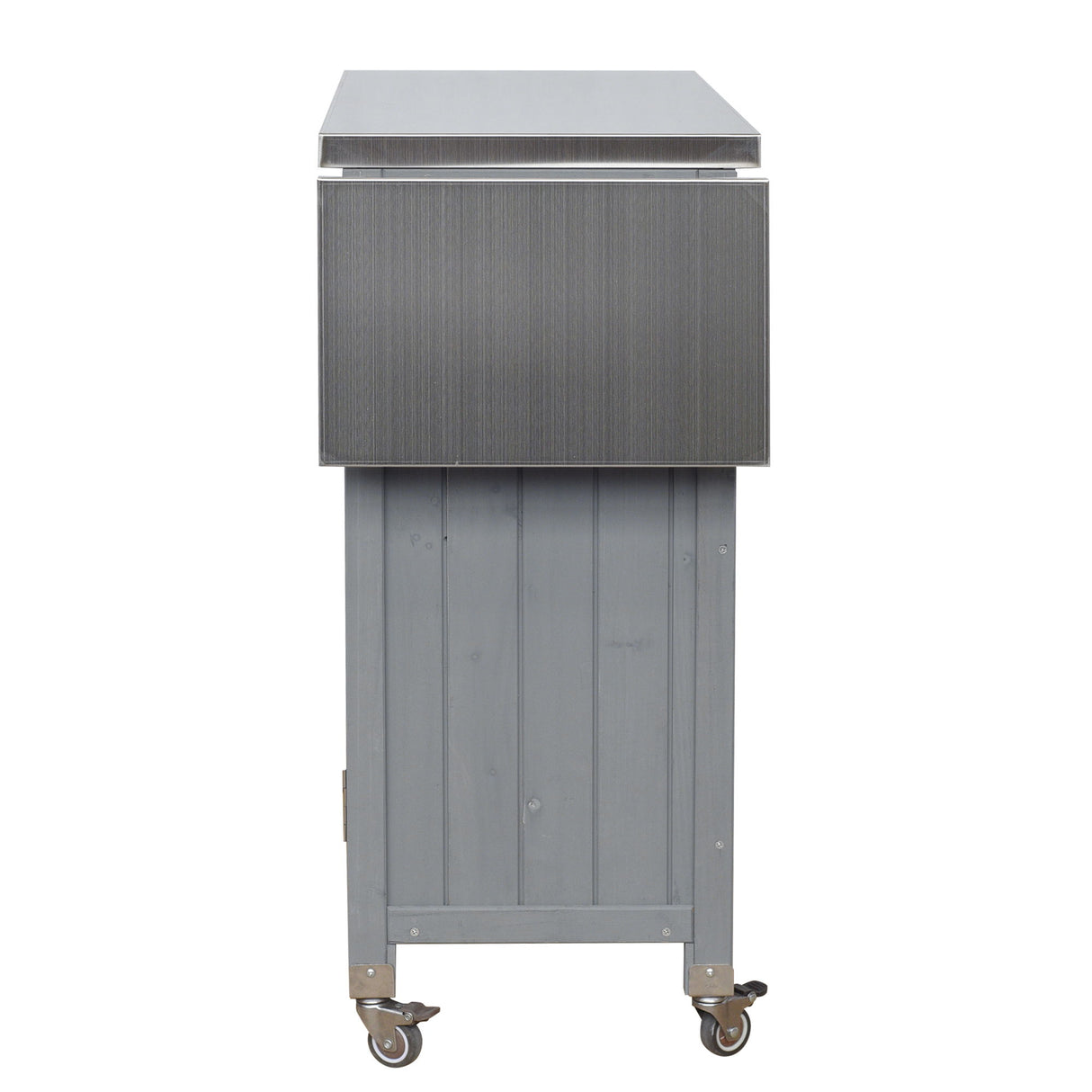 Foldable Outdoor Kitchen Island With Storage Cabinet