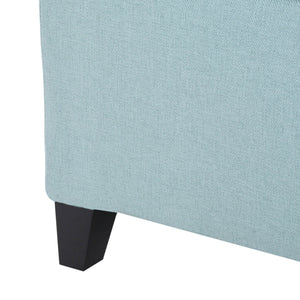 Contemporary Storage Ottoman Bench With Upholstery