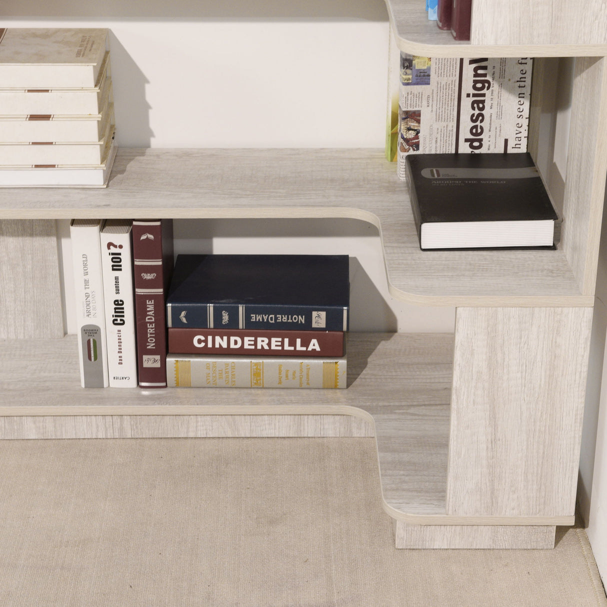 L-Shaped Corner Bookshelf