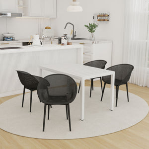 4 Pack Lounge Chair Set With Long Table