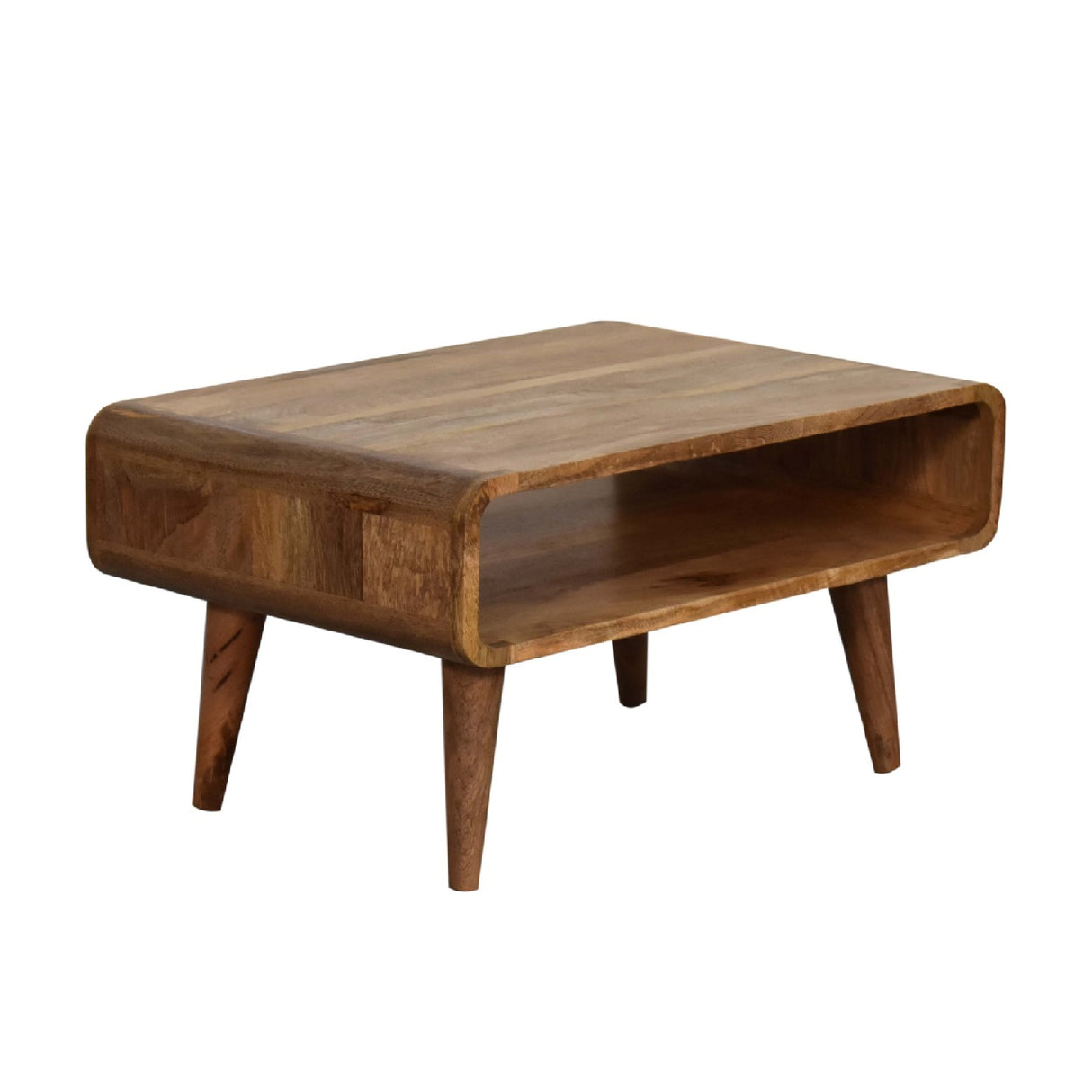Solid Wood Media Unit, Open Slot, Oak-ish