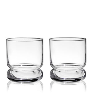 Mercury Crystal Lowball Tumblers, Set of 2