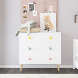 3 Drawer Dresser, Storage Cabinet With Anti Tip Safety