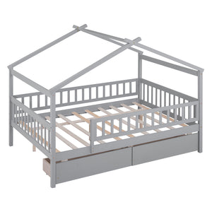 House Bed With 2 Drawers