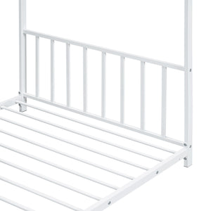 Metal House Platform Bed With Modern Design And Durable Frame