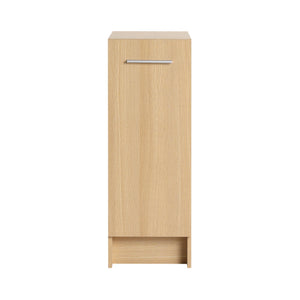 Slim Freestanding Bathroom Storage Cabinet - Light Oak
