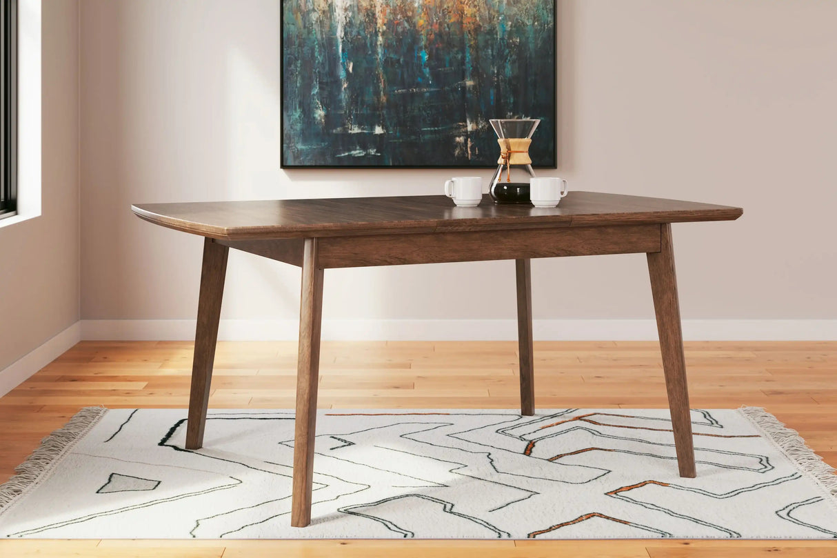 Lyncott - Rectangular Dining Room Butterfly Extension Table - Brown - Best Buy Furniture