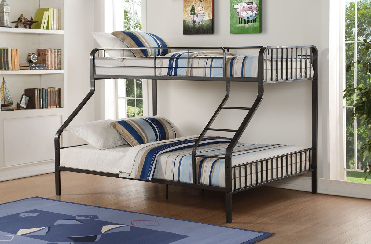 Caius - Twin Long Queen Bunk Bed - Gun - Best Buy Furniture