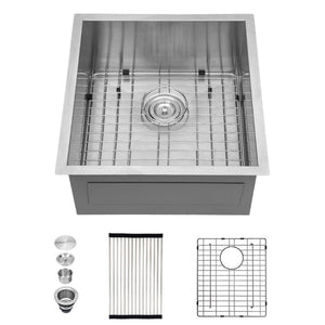 Modern Style Undermount Sink With Stainless Steel, Deep Single Bowl