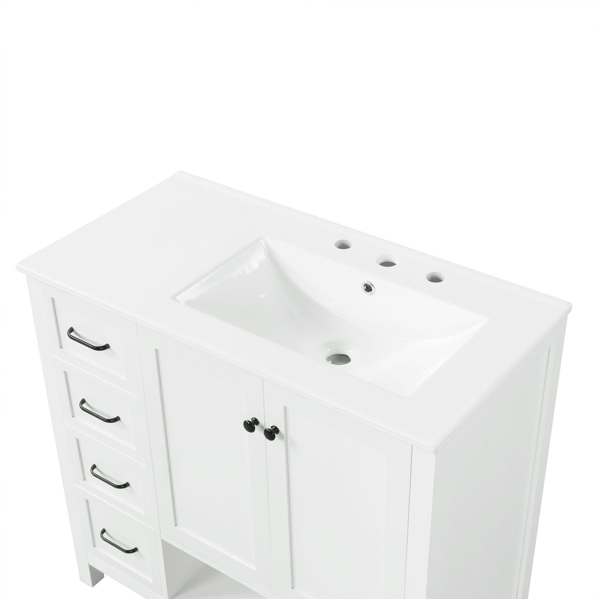 36" Bathroom Vanity with Sink Top and Storage Cabinet