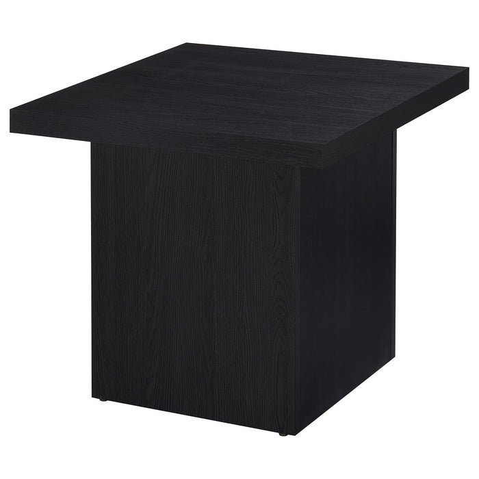 Exeter Square End Table with Laminate Veneer - Black or Light Brown