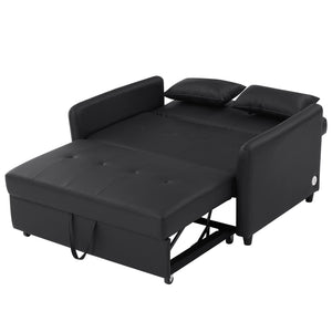 Convertible Sleeper Sofa Bed With 3 USB Ports