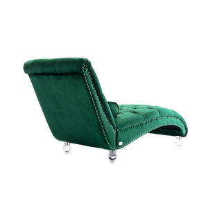 Chaise Lounge Indoor, Button Tufted Upholstered Chaise Lounge Chair With Pillow