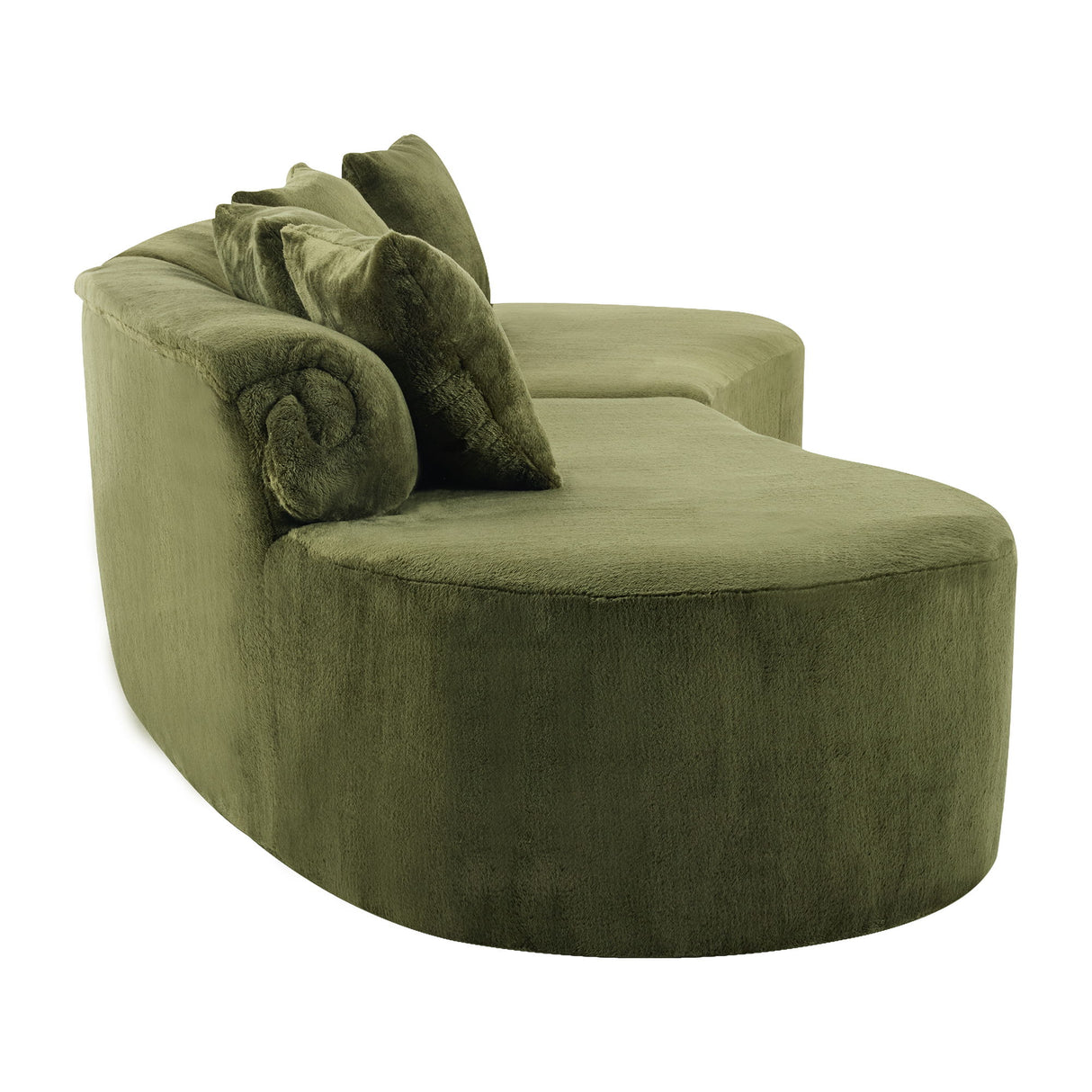 Modern Curved Sofa With Pillows