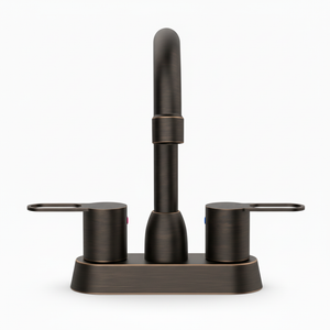 2 Handles Bathroom Sink Faucet, Oil Rubbed Bronze Centerset