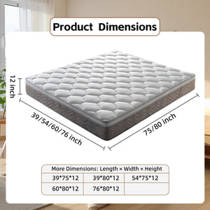 12 Inch Hybrid Mattress in a Box - Medium Firm