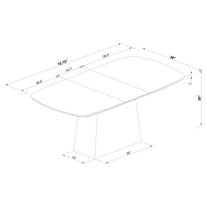 Idlewild - Extension Leaf Dining Table With Tapering Pedestal Base - Black