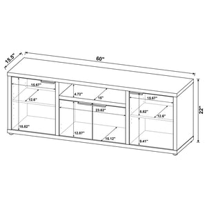 Noriega - 3 Piece TV Entertainment Center, Open & Concealed Storage - Wood