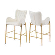 Velvet Fabric Counter Height Bar Stools (Set of 2) - Best Buy Furniture