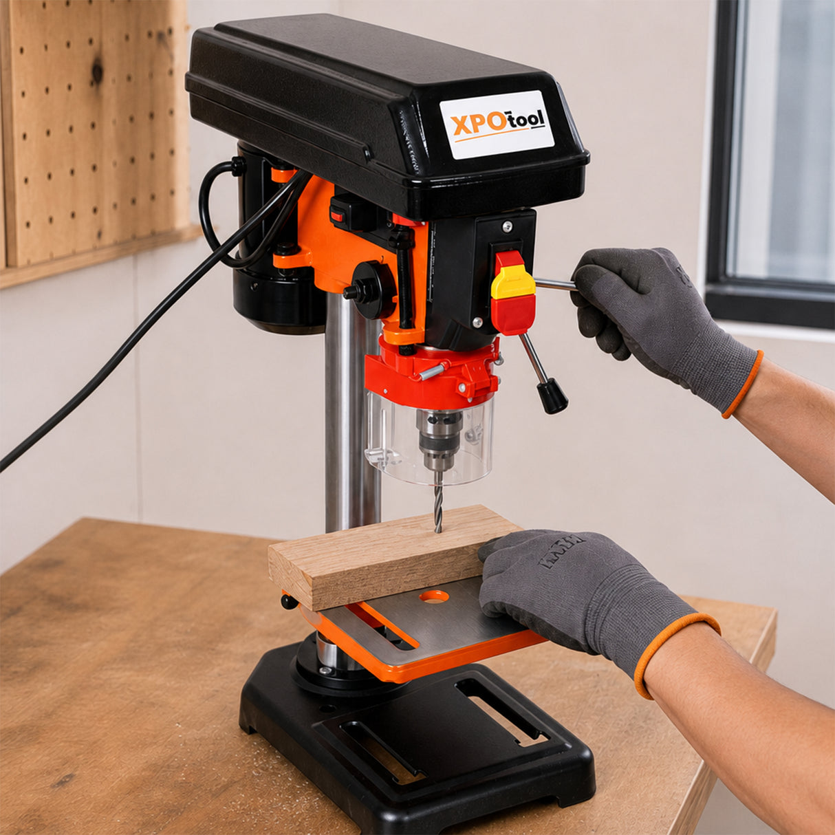 8-Inch Drill Press with 5-Speed 400W Motor