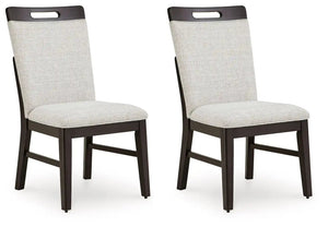 Neymorton - Dining Upholstered Side Chair (Set of 2) - Light Gray / Brown - Best Buy Furniture
