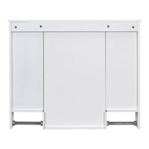 Wall Mounted Bathroom Storage Cabinet With Mirror, Medicine Cabinet With Towel Bar