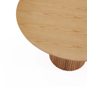 Hathaway - Round Dining Table With Ribbed Base