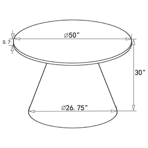 Earline - Round Dining Table - White Marble