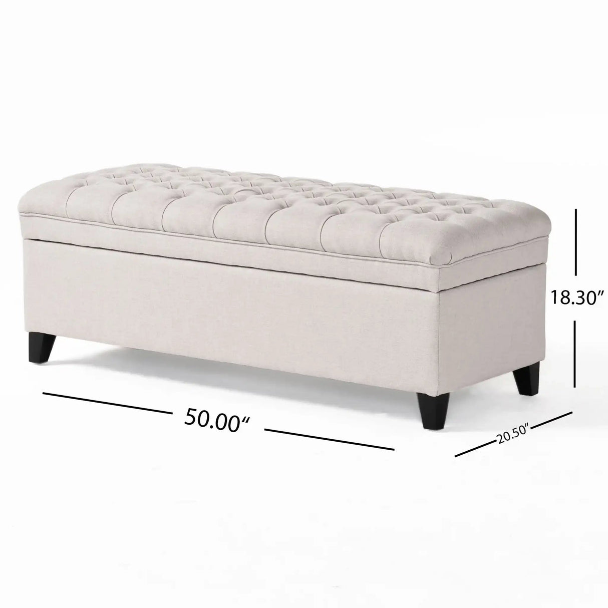 Juliana - Storage Ottoman With Birch Legs - Best Buy Furniture