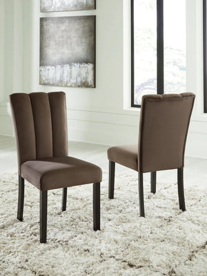Jeshina - Dining Upholstered Side Chair (Set of 2) - Mocha - Best Buy Furniture