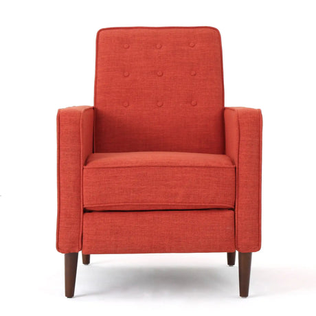 Mid-Century Modern Recliner With Button Tufted Waffle Stitch - Best Buy Furniture