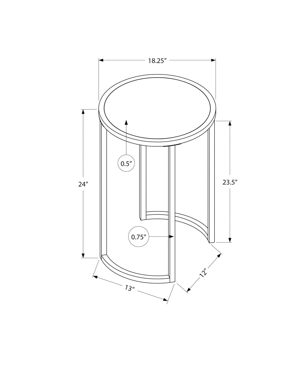 Round Accent Side Table, Contemporary & Modern - Best Buy Furniture