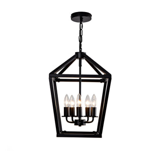 Farmhouse Lantern Chandelier 5-Light