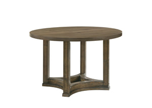 Parfield - Weathered Round Dining Table - Oak - Best Buy Furniture