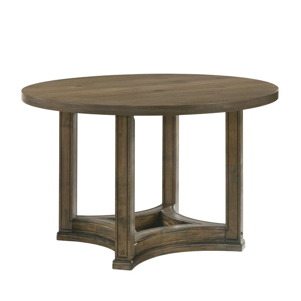 Parfield - Weathered Round Dining Table - Oak - Best Buy Furniture