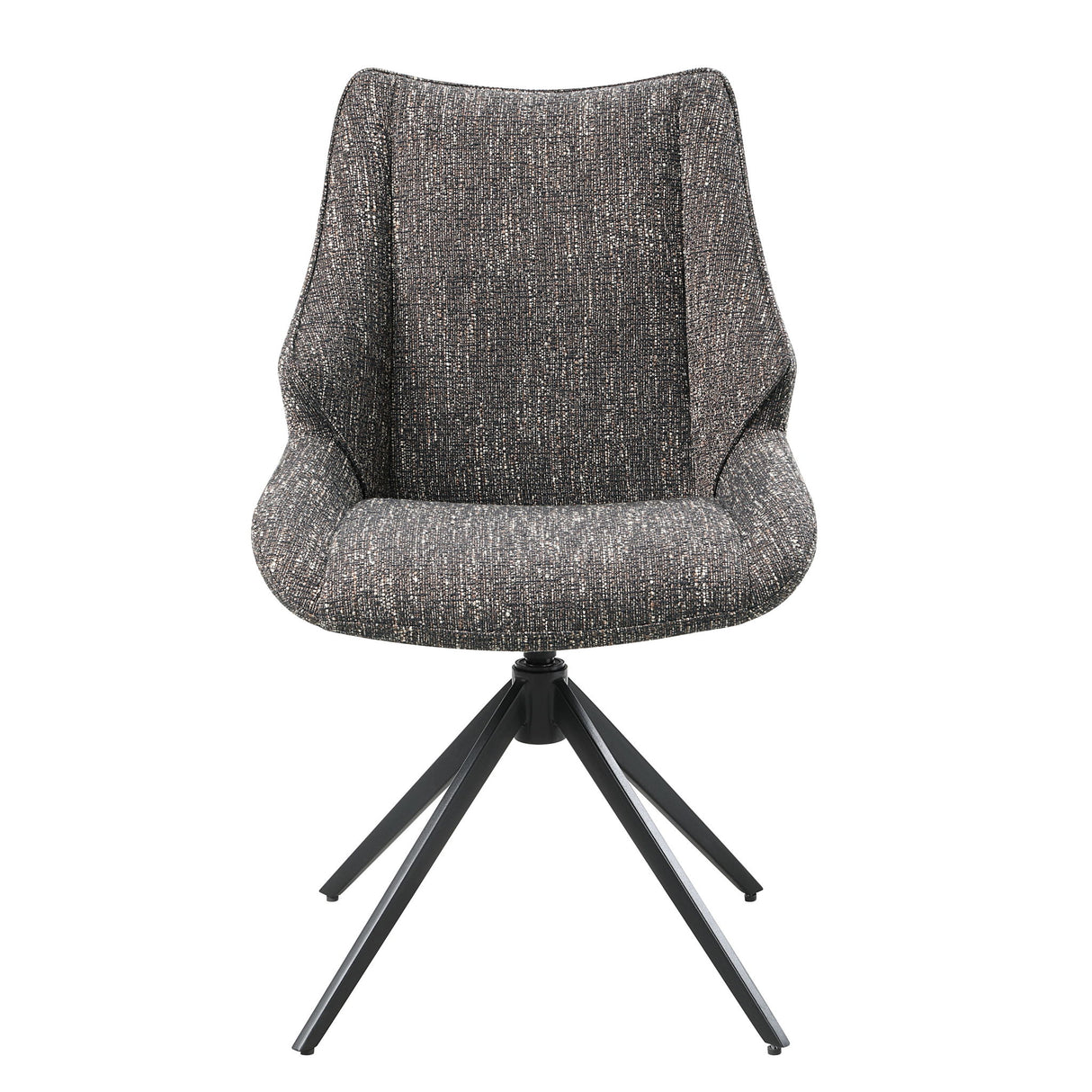 Malika - Side Chair With Swivel (Set of 2) - Brown Gray