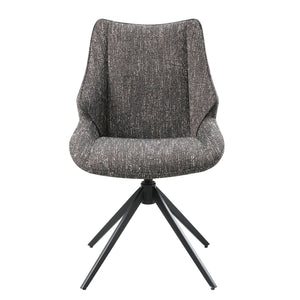 Malika - Side Chair With Swivel (Set of 2) - Brown Gray